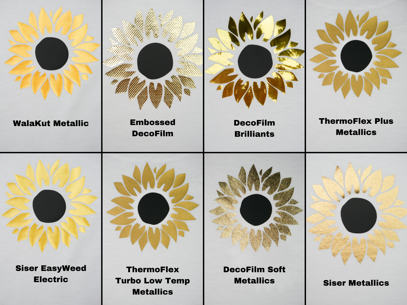 Comparing Metallic Heat Transfer Vinyls